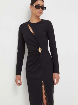 Midi šaty Karl Lagerfeld černé