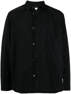 Βαμβακερό πουκάμισο με φερμουάρ Sacai μαύρο