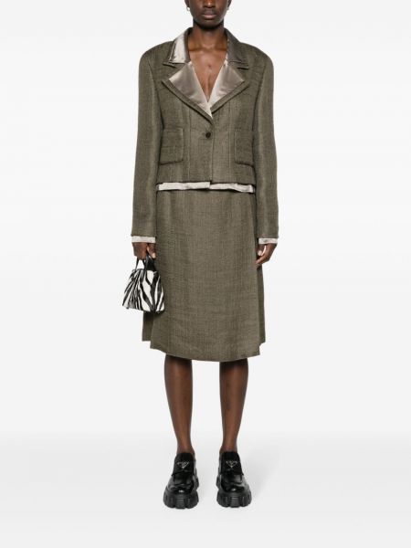 Midi sukně Chanel Pre-owned zelené