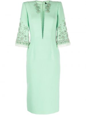 Midi šaty Jenny Packham zelené