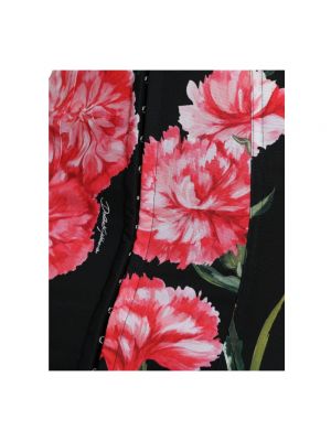 Falda larga de flores de cintura alta Dolce & Gabbana