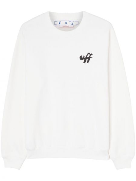 Sebra-trykk sweatshirt Off-white hvit