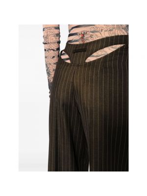 Pantalones de lana Jean Paul Gaultier marrón