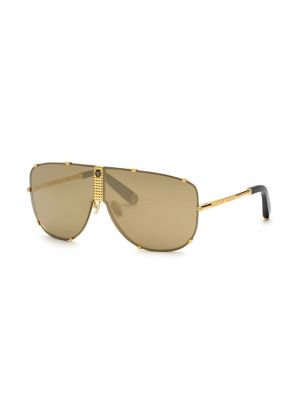 Okulary przeciwsłoneczne oversize Philipp Plein złote