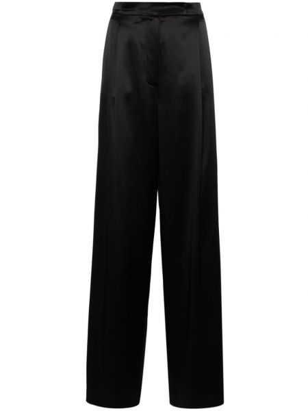 Pantaloni de mătase Max Mara negru