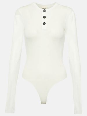 Body di cotone in jersey Khaite bianco