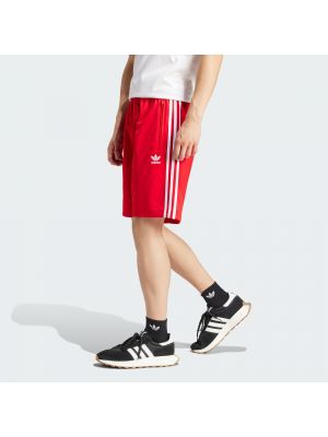 Shorts en coton Adidas rouge