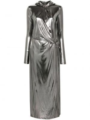 Sukienka z kapturem Diesel srebrna