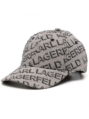 Raštuotas kepurė su snapeliu Karl Lagerfeld