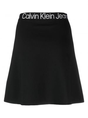 Džínová sukně Calvin Klein Jeans černé