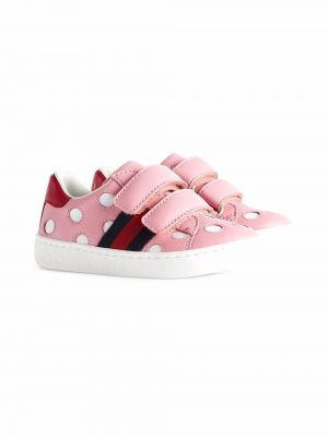 Flekket sneakers for jenter Gucci Kids rosa