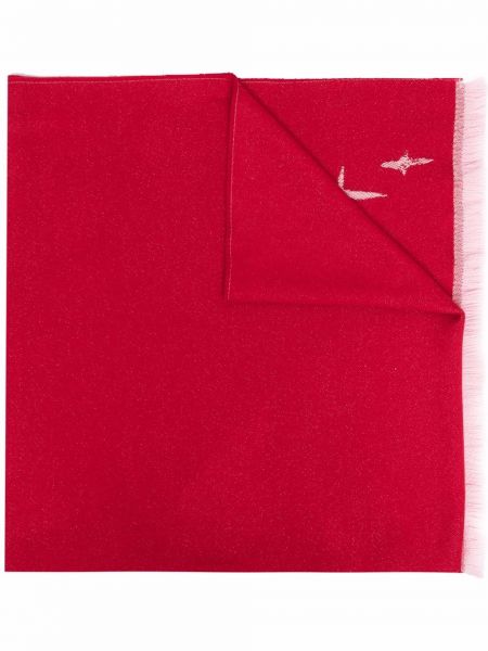 Pañuelo de tejido jacquard Alexander Mcqueen rojo