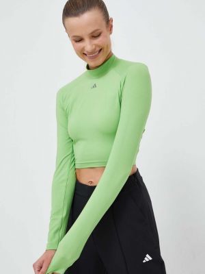 Блуза с дълъг ръкав Adidas Performance зелено