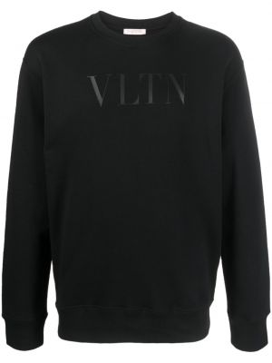 Raštuotas medvilninis džemperis Valentino Garavani juoda