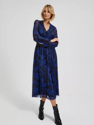 Virágos ruha nyomtatás Moodo kék