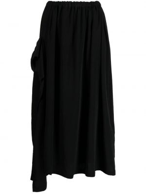 Drapovaný asymetrická sukňa Y's čierna