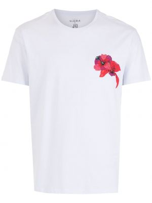 Tricou cu model floral cu imagine Amir Slama alb