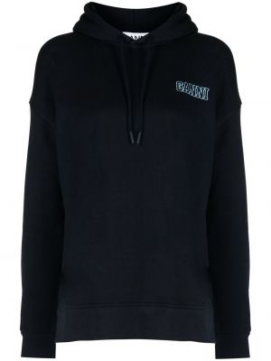 Sudadera con capucha con bordado Ganni azul