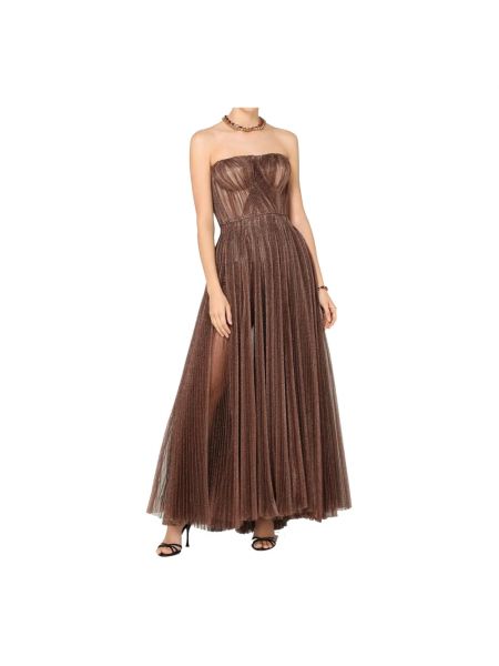 Vestido largo Dolce & Gabbana marrón