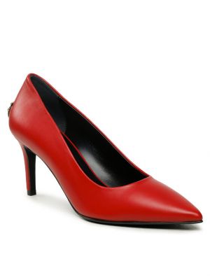 Полуотворени обувки с ток Pinko червено