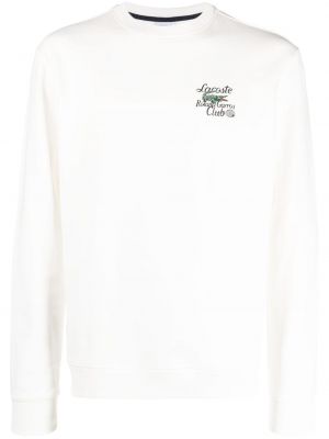 Sport sweatshirt i bomull Lacoste vit