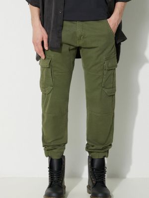 Зеленые брюки карго Alpha Industries