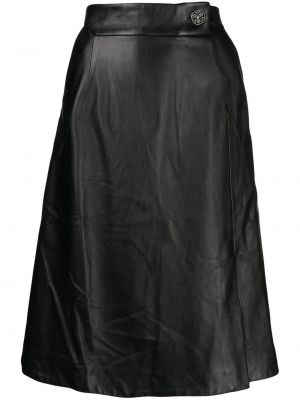 Kožená sukňa Shiatzy Chen čierna