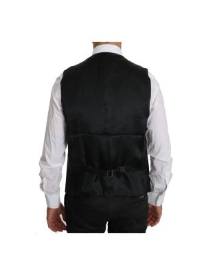 Chaleco de traje de algodón elegante Dolce & Gabbana negro