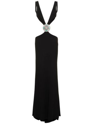 Sukienka długa Roberto Cavalli czarna