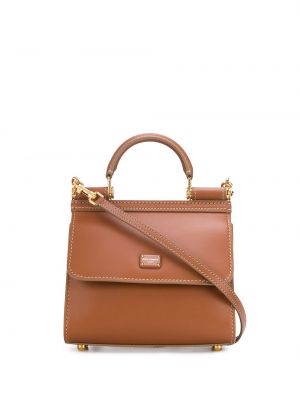 Mini bag Dolce & Gabbana brun