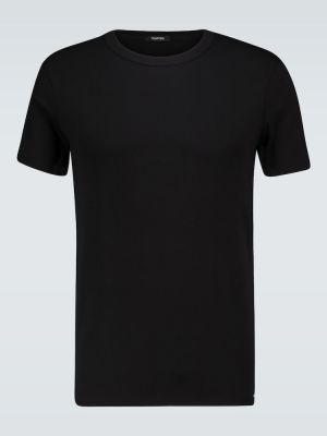 Памучна тениска Tom Ford черно