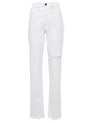 Jeansy skinny z wysoką talią slim fit 3x1 N.y.c. białe