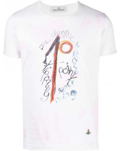 Памучна тениска с принт Vivienne Westwood бяло