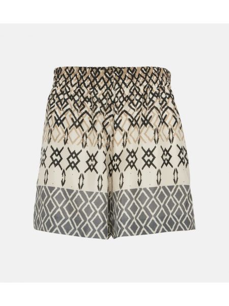 Trykt silke shorts Brunello Cucinelli