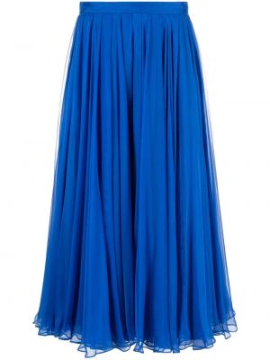 Plisované hedvábné sukně Alexander Mcqueen modré