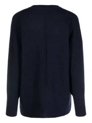 Sweter wełniany z okrągłym dekoltem Cfcl niebieski