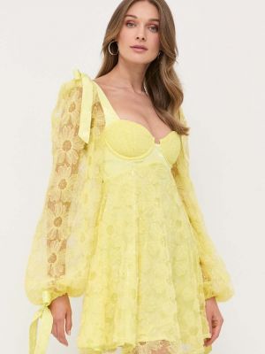 Мини рокля For Love & Lemons жълто