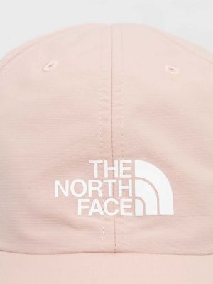 Czapka z daszkiem z nadrukiem The North Face różowa