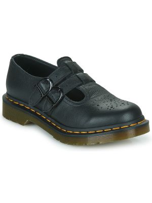 Pantofi oxford din piele cu toc cu toc plat Dr. Martens negru