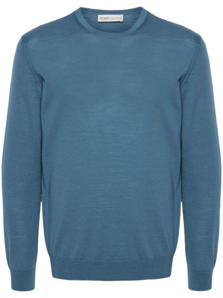 Merinowolle langer pullover Modes Garments blau