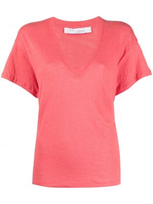 Camiseta con escote v Iro rosa