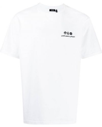 Bavlnené tričko s výšivkou Five Cm biela