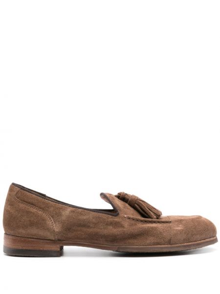 Pantofi loafer din piele de căprioară Alberto Fasciani maro