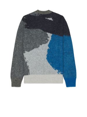 Pullover in lana d'alpaca in tessuto jacquard mohair Norse Projects grigio
