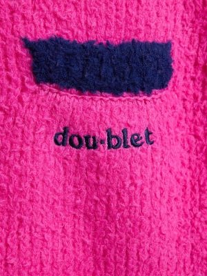 Cárdigan de lana de punto Doublet rosa