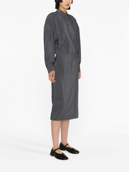 Vestito lungo di seta Lemaire grigio