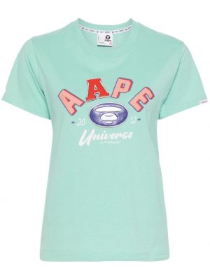 T-shirt aus baumwoll mit print Aape By *a Bathing Ape® grün