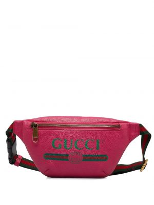 Cintura di pelle Gucci Pre-owned rosa