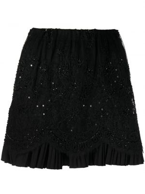 Plisirana mini suknja V:pm Atelier crna