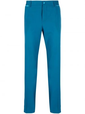 Saténové kalhoty Dolce & Gabbana modré